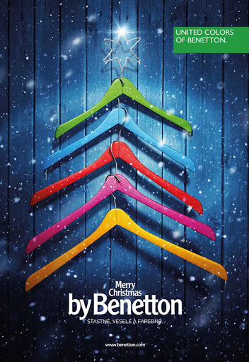 Пример новогодней рекламы Benetton
