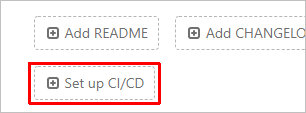 На странице проекта нужно кликнуть по Set up CI/CD