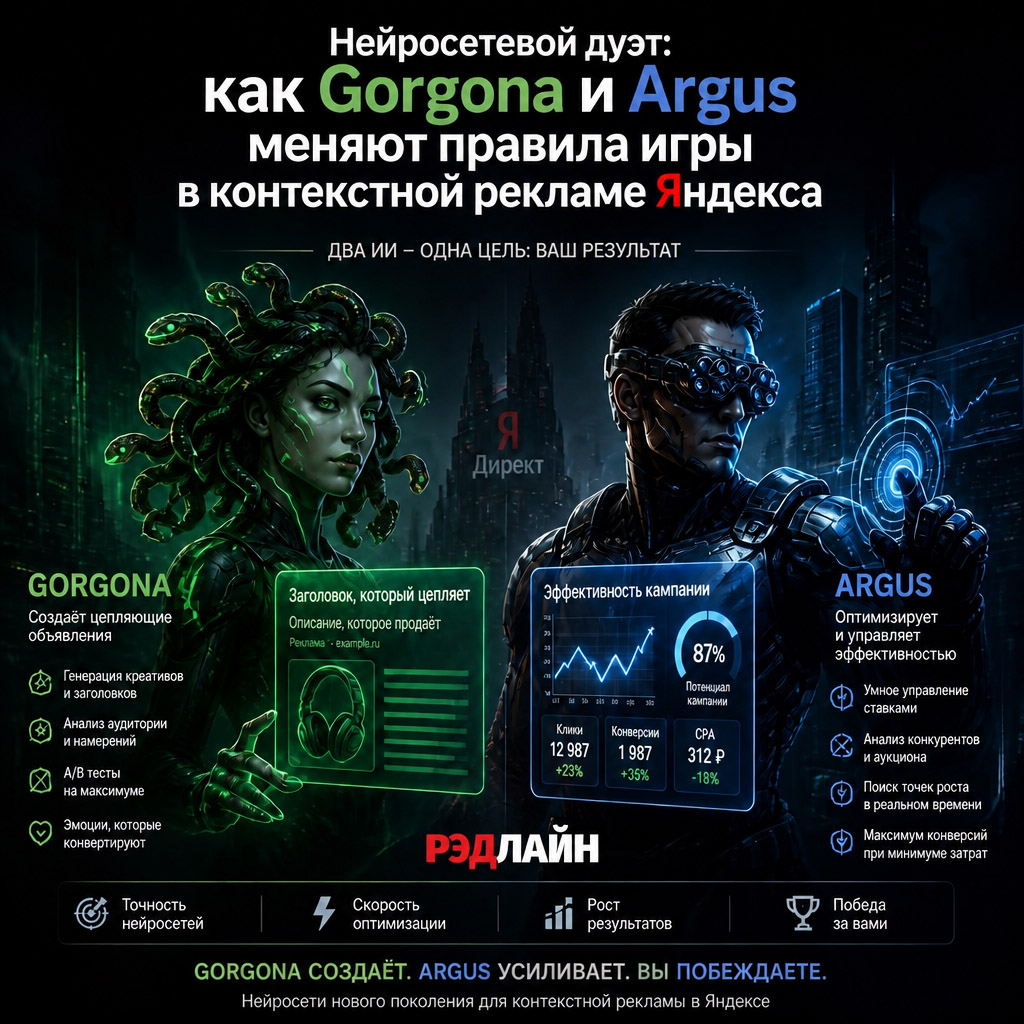 Нейросетевой дуэт: как Gorgona и Argus меняют правила игры в контекстной рекламе Яндекса