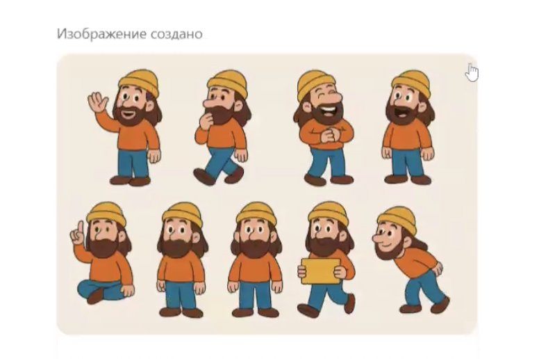 Далее мне нужно вывести этого персонажа в 10 позах, чтоб я мог его сохранить и перевести в вектор