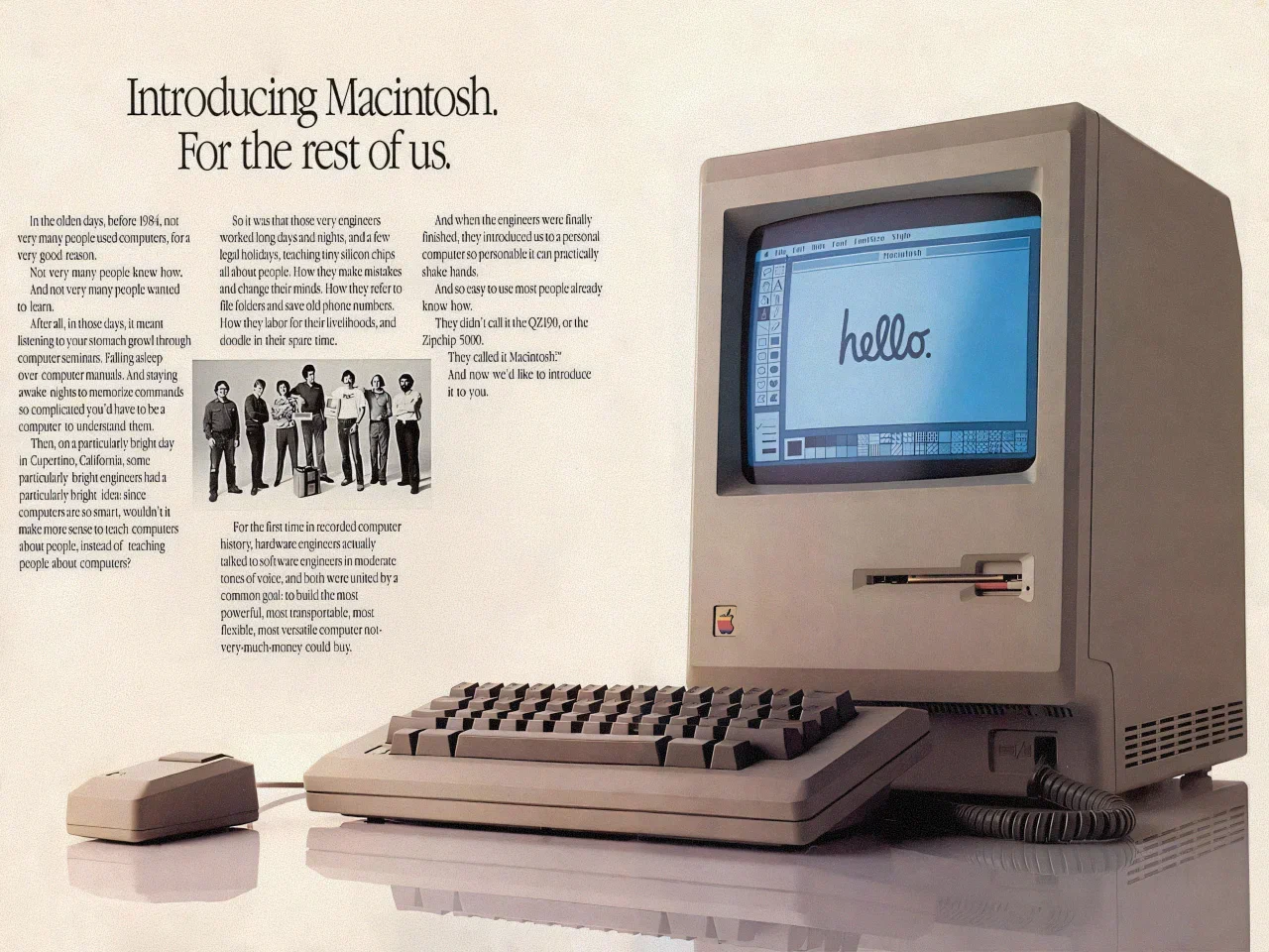 Джобс контролировал выпуск статей и настоял, чтобы Newsweek показывали Macintosh в действии: с работающим графическим интерфейсом и мышью, а не как статичный объект